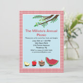 ants March in picknick uitnodiging (Staand voorkant)