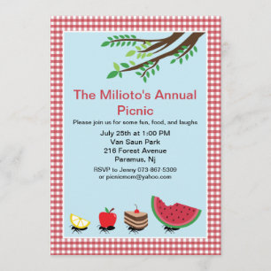 ants March in picknick uitnodiging