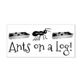Ants op een Log Celery Peanut Butter Raisins Picni Rubberstempel (Afrduk)