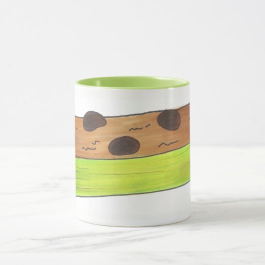 Ants op een Log Celery Raisins Peanut Butter Picni Mok (Midden)