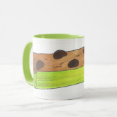 Ants op een Log Celery Raisins Peanut Butter Picni Mok (Voorkant links)