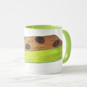 Ants op een Log Celery Raisins Peanut Butter Picni Mok (Voorkant rechts)