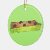 Ants op een Logboekpindaknop Celery Raisins Snack Keramisch Ornament (Links)