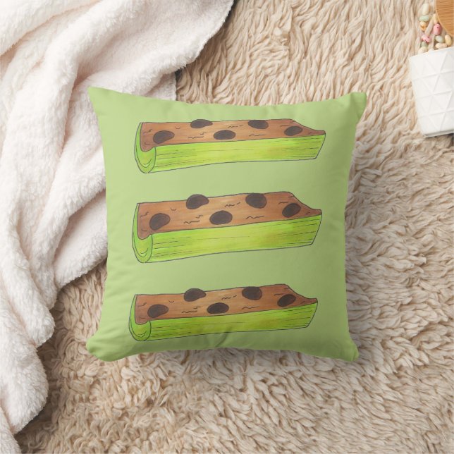 Ants op Log Peanut Butter Celery Food Kussen (Deken)