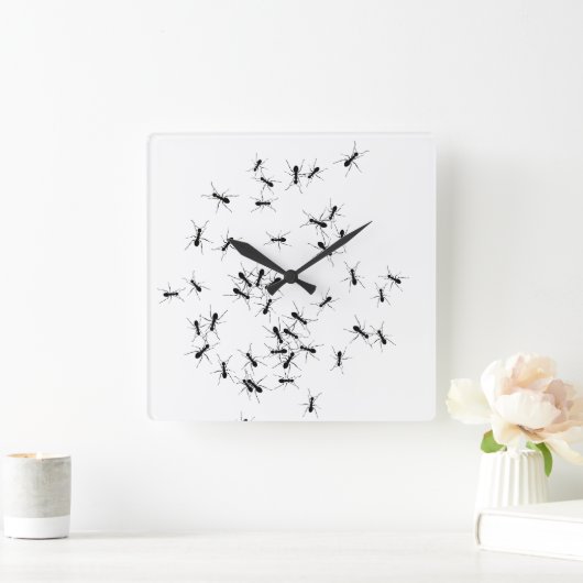 Ants overal vierkante klok (Huis)