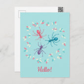 Ants Spring Pastel Wilde Hallo Feestdagenkaart (Voorkant / Achterkant)