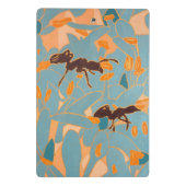 Ants with Blue flowers Autralian Flora Mini Klembord (Achterkant)