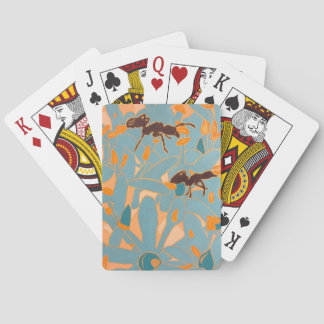 Ants with Blue flowers Autralian Flora Pokerkaarten