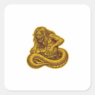 Antu Banyu Vierkante Sticker