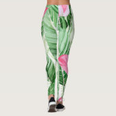 Anturio Rosa Planta Tropical Leggings (Achterkant)