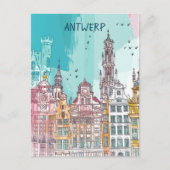 Antwerp Belgium Travel Briefkaart (Voorkant)