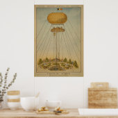 Antwerp Expo 1894 Air Castle Balloon vintage Poster (Keuken)