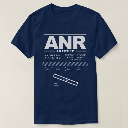 Antwerp International Airport ANR T-shirt (Design voorkant)