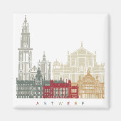 Antwerp skyline poster magneet (Voorkant)