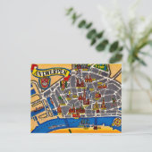 Antwerpen Antieke Straatkaart Briefkaart (Staand voorkant)