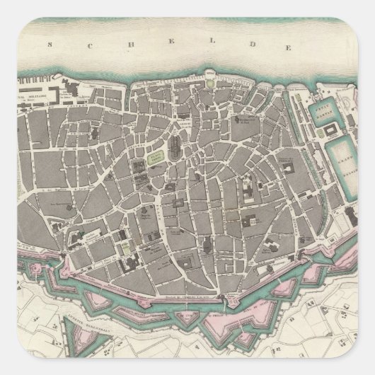 Antwerpen Antwerpen Anvers Vierkante Sticker (Voorkant)