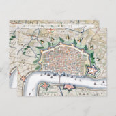 Antwerpen, Antwerpen - België Antiek kaart (Voorkant / Achterkant)