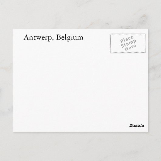 Antwerpen, België Briefkaart (Achterkant)