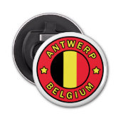 Antwerpen België Button Flesopener (Voorkant)