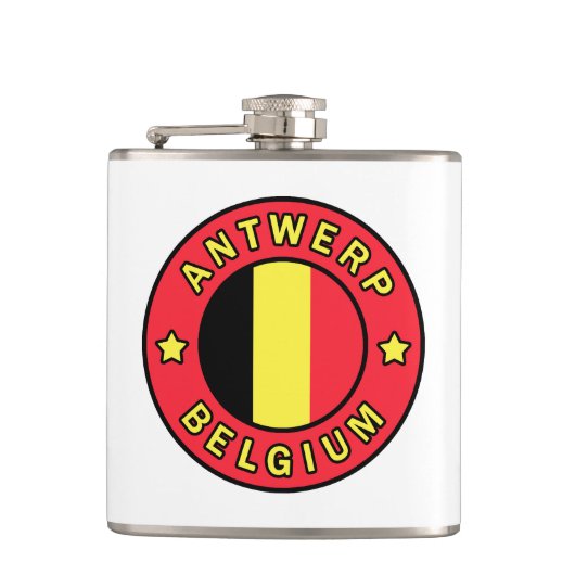 Antwerpen België Heupfles (Voorkant)