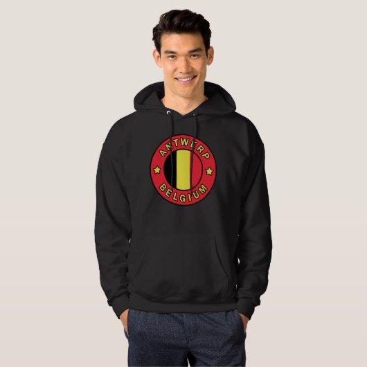Antwerpen België Hoodie (Voorkant volledig)