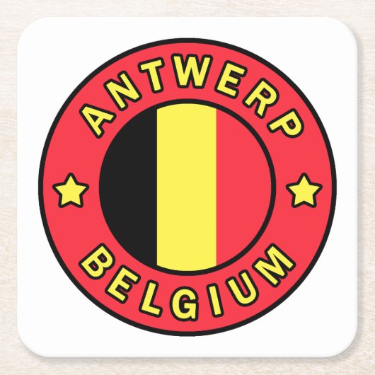 Antwerpen België Kartonnen Onderzetters (Voorkant)