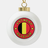Antwerpen België Keramische Bal Ornament (Voorkant)