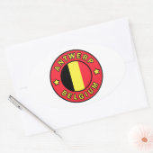 Antwerpen België Ovale Sticker (Envelop)