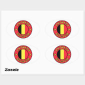 Antwerpen België Ovale Sticker (Vel)
