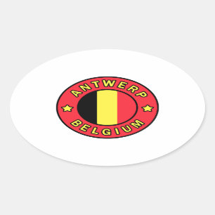 Antwerpen België Ovale Sticker