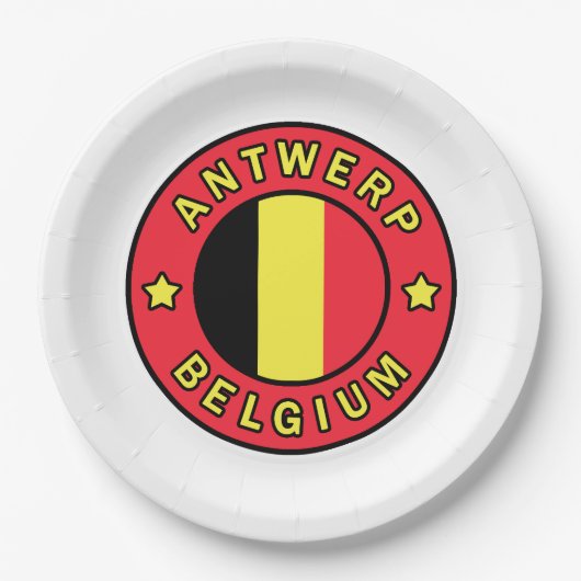 Antwerpen België Papieren Bordje (Voorkant)