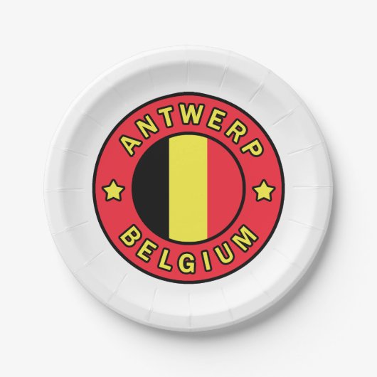 Antwerpen België Papieren Bordje (Voorkant)
