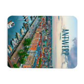 Antwerpen België Photo Vintage Magneet (Horizontaal)