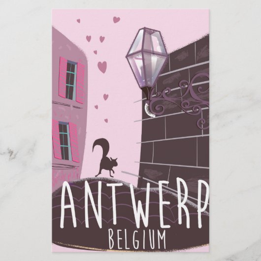 Antwerpen, België Reisposter Briefpapier (Voorkant)