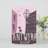 Antwerpen, België Reisposter Briefpapier (Staand voorkant)