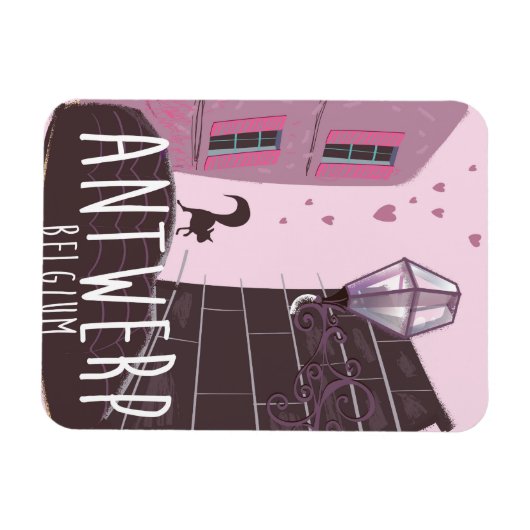 Antwerpen, België Reisposter Magneet (Horizontaal)