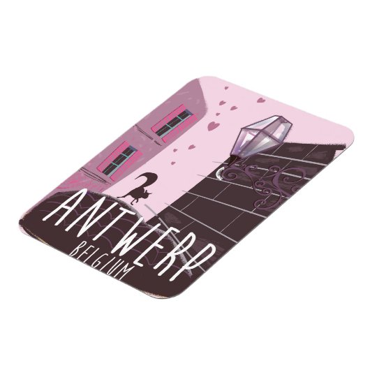 Antwerpen, België Reisposter Magneet (Linkerzijde)