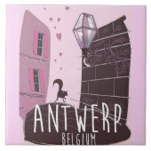 Antwerpen, België Reisposter Tegeltje (Voorkant)