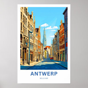Antwerpen België Reisprint Poster