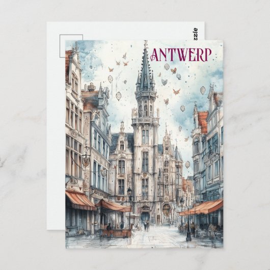 Antwerpen België Reizen Briefkaart (Voorkant / Achterkant)