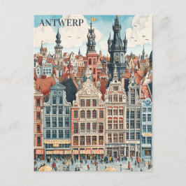 Antwerpen België Reizen Briefkaart