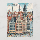 Antwerpen België Reizen Briefkaart (Voorkant)