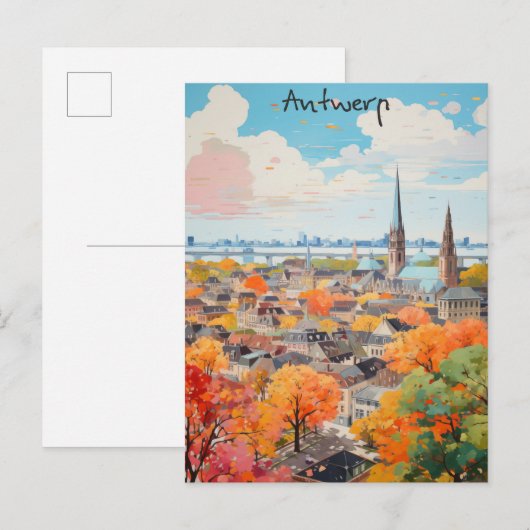 Antwerpen België Reizen Stad Esthetiek Briefkaart (Voorkant / Achterkant)