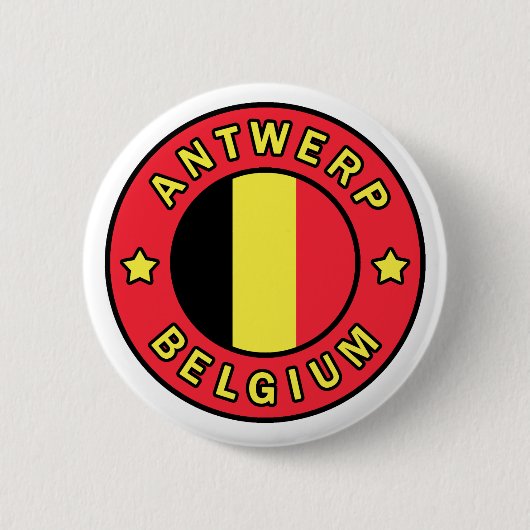 Antwerpen België Ronde Button 5,7 Cm (Voorkant)