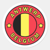Antwerpen België Ronde Sticker (Voorkant)