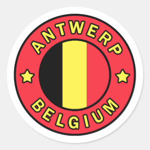 Antwerpen België Ronde Sticker