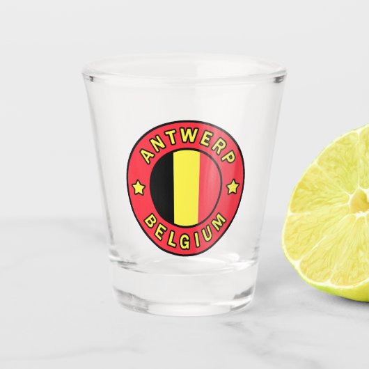 Antwerpen België Shot Glas (Voorkant)