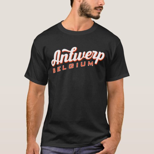 Antwerpen België T-shirt (Voorkant)
