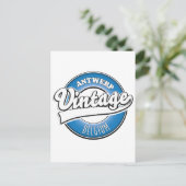 Antwerpen België vintage logo Briefkaart (Staand voorkant)