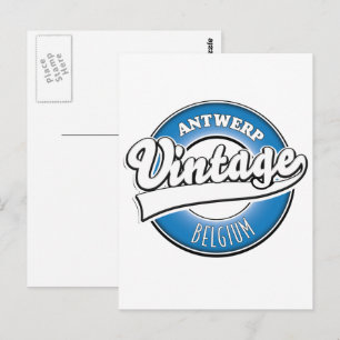 Antwerpen België vintage logo Briefkaart